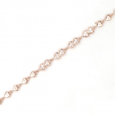 92.5 Silver Bracelet Rose Gold Color Stylish Collection For Ladie's